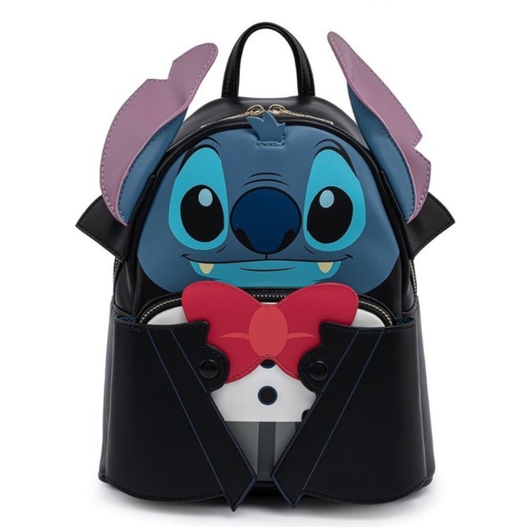 Loungefly Disney Vampire Stitch Bowtie Mini Backpack w/wallet and PIN main image 10